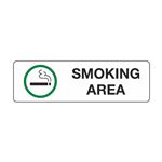 Smoking Area - 3" x 10" Polyethylene Sign